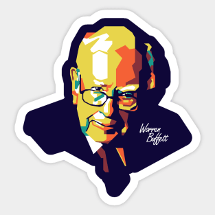 Warren Buffet on Wpap Style Sticker